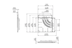 Pieza angular curvada Ergovent para rejillas lineales modulares encajables con 3 ranuras