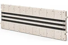 Pieza de unión Ergovent para rejillas lineales modulares encajables de 1050 mm - 3 ranuras