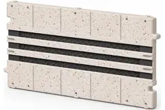 Pieza de unión Ergovent para rejillas lineales modulares encajables de 500 mm - 3 ranuras