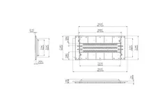 Pieza de unión Ergovent para rejillas lineales modulares encajables de 500 mm - 3 ranuras