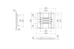 Pieza de unión Ergovent para rejillas lineales modulares encajables de 200 mm - 3 ranuras
