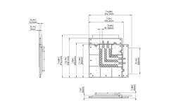 Codo de 90 grados Ergovent para rejillas lineales modulares encajables con 3 ranuras