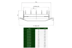 Rejilla de conducto ClimaConnect, ajustable en una sola dirección, 425 x 75 mm, para tubos de 160 a 400 mm - sin recubrimiento