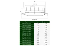 Rejilla de conducto ClimaConnect de doble ajuste, 425 x 75 mm, para tubos de 160 a 400 mm — sin recubrimiento