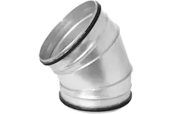 Codo helicoidal redondo 45º Ø 250 mm para tubos helicoidales