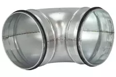 Codo helicoidal corto y redondo 90º Ø 100 mm para tubos helicoidales