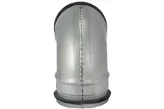 Codo helicoidal corto y redondo 90º Ø 80 mm para tubos helicoidales