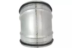 Codo helicoidal corto y redondo 45º Ø 100 mm para tubos helicoidales