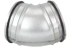 Codo helicoidal corto y redondo 45º Ø 100 mm para tubos helicoidales