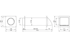 Pasamuros de ventilación SPK3 Ø100mm con válvula de no retorno