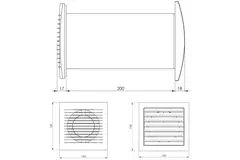 Ventilador Ø 128 mm blanco con termostato - SPKT125