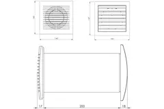 Ventilador Ø 103 mm blanco con termostato - SPKT100