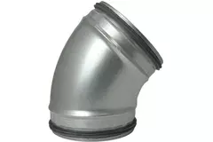Codo helicoidal redondo 45º Ø 125 mm para tubos helicoidales