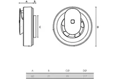 Extractor de baño Svara con sensor de humedad y luz 100-125mm (controlado por app)