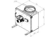 Extractor de caja flujo de aire exterior del motor - MPS 315 EC 30