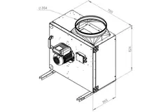 Ventilador de caja flujo de aire exterior del motor - MPS 355 EC 30