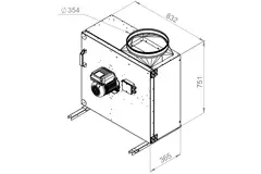 Extractor de caja flujo de aire exterior del motor - MPS 400 EC 30