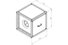 Extractor de caja flujo de aire exterior del motor - MPC 355 EC T30