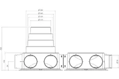 Ubbink caja de distribución de aire DBOX212 V180HE
