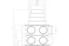 Caja de distribución de aire Ubbink DBOX 208V180VE - 16 conexiones
