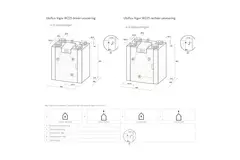 Unidad de pared Ubbink Ventilación mecánica con recuperación de calor Ubiflux Vigor W225 4/0 derecha