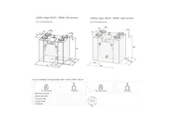 Unidad de pared Ubbink Ventilación mecánica con recuperación de calor Ubiflux Vigor W400 4/0 entalpía derecha