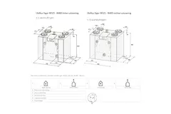 Unidad de pared Ubbink Ventilación mecánica con recuperación de calor Ubiflux Vigor W400 4/0 entalpía derecha
