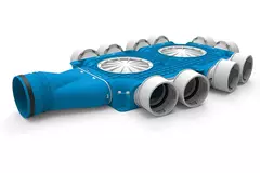 Colector compuesto Vent-Axia Uniflexplus 10x Ø90mm con boquilla horizontal Ø125mm