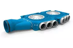 Colector compuesto Vent-Axia Uniflexplus 15x Ø69mm con boquilla horizontal Ø125mm