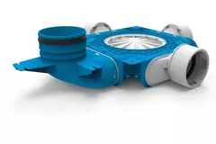 Colector compuesto Vent-Axia Uniflexplus 3x Ø90mm con boquilla vertical Ø125mm
