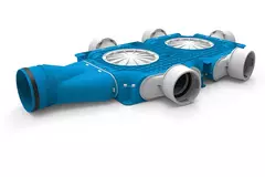 Colector compuesto Vent-Axia Uniflexplus 5x Ø90mm con boquilla horizontal Ø125mm