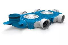 Colector compuesto Vent-Axia Uniflexplus 5x Ø90mm con boquilla vertical Ø125mm