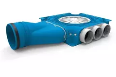 Colector compuesto Vent-Axia Uniflexplus 9x Ø69mm con boquilla horizontal Ø125mm
