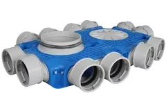 Caja de subdistribución de ventilación Vent-Axia Uniflexplus 12x Ø90 mm con boquilla Ø125 mm