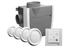 Paquete Vasco C400 Basic RF LE 400 m³/h + sensor de humedad + control RFT + 4 válvulas