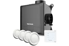 Vent-Axia Multihome AEP advance Paquete 368 m³/h Bluetooth + sensor de humedad + batería de control RFT + 4 válvulas - enchufe euro