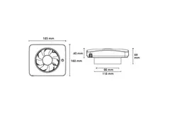 Extractor de baño Svensa PureAir con sensor de olores 100-125 mm