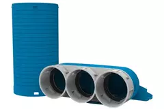 Colector de válvulas Vent-Axia Uniflexplus 3 x Ø69 mm con tapa de mortero Ø125 mm