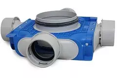 Caja de subdistribución de ventilación Vent-Axia Uniflexplus 4x Ø90 mm con boquilla Ø125 mm