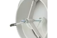 Válvula de suministro de ventilación de plástico 125 mm RAL 9003 con pinzas de sujeción - VST125