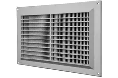 Rejilla de ventilación rectangular con rejilla 250x170 gris - VR2517P