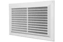 Rejilla de ventilación rectangular con rejilla 250x170 blanco - VR2517