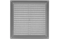 Rejilla de ventilación cuadrada con rejilla 250x250 gris