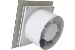 Air Roxy extractor de baño con diámetro de conexión 125 mm con temporizador y sensor de humedad - frontal de aluminio dorado