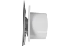 Air Roxy extractor de baño con diámetro de conexión 125 mm con temporizador y sensor de humedad - frontal de aluminio dorado