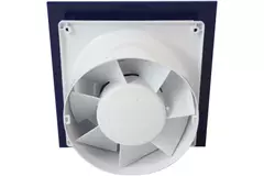 Air Roxy extractor de baño con diámetro de conexión 100 mm con temporizador y inicio retardado - frontal de plástico azul