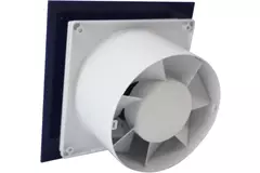 Air Roxy extractor de baño con diámetro de conexión 100 mm con temporizador y inicio retardado - frontal de plástico azul