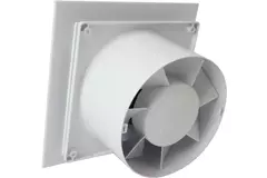 Extractor de baño Ø 100 mm - panel de plástico blanco brillante