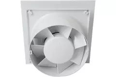 Extractor de baño Ø 100 mm - panel de plástico blanco brillante
