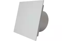 Extractor de baño Ø 100 mm - panel de plástico blanco brillante